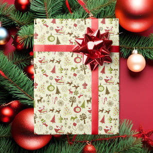 Vintage Christmas Fun Wrapping Paper