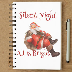 Vintage Christmas Funny Santa Claus Notebook