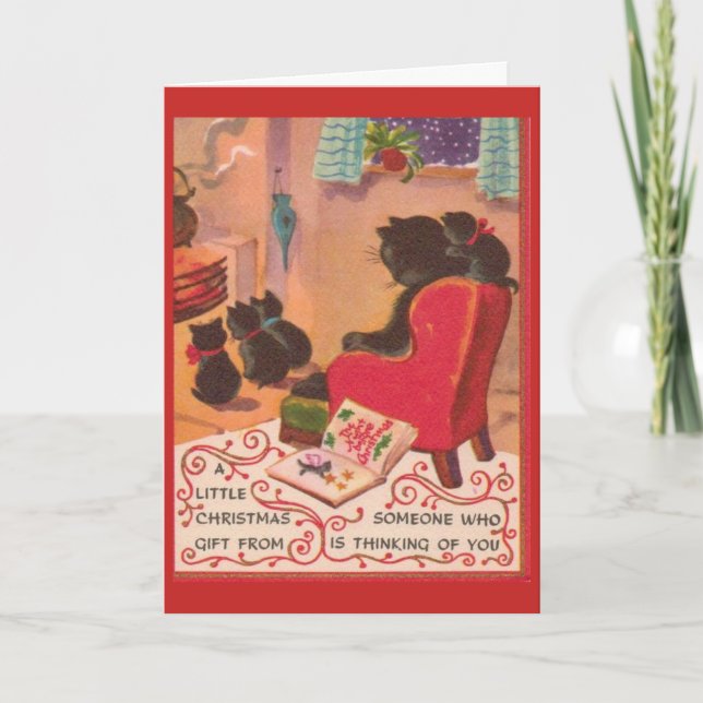 Vintage - Christmas Gift for You, Holiday Card (Front)