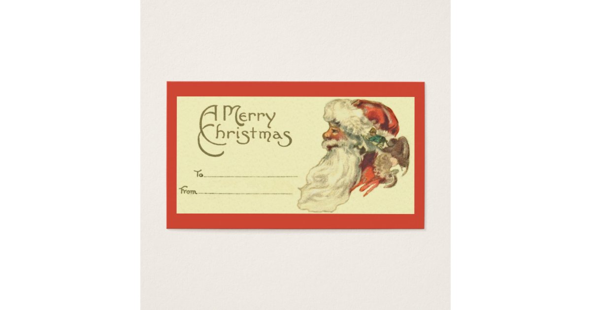 Vintage Christmas Gift Tag | Zazzle.co.uk