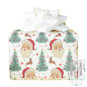 Vintage Christmas Gift Wrapping Paper
