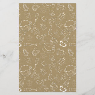 vintage christmas Gingerbread Man and santa Stationery
