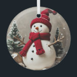 Vintage Christmas - Glass Circle Ornament<br><div class="desc">Vintage Christmas - Glass Circle Ornament
Design 02
A perfect little gift!</div>