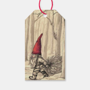 Vintage Christmas Gnome Holiday Gift Tags