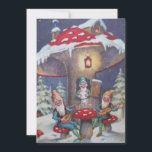 Vintage Christmas Gnomes Playing Music On Mushroom Holiday Card<br><div class="desc">Vintage Christmas Gnomes Playing Music On Mushroom Holiday Card.   You can transfer this image to any kind of card or product by scrolling down and clicking on "Transfer Product".</div>