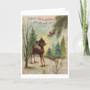 Vintage Christmas - Good Friends Like You & Me, Holiday Card