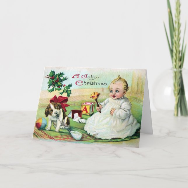 Vintage Christmas Greeting Card (Front)