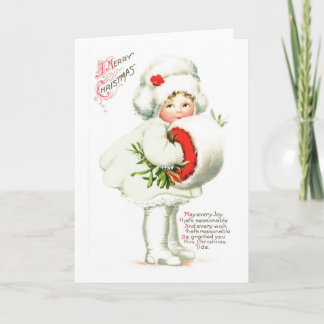 Vintage Christmas Greeting Card Traditional Card