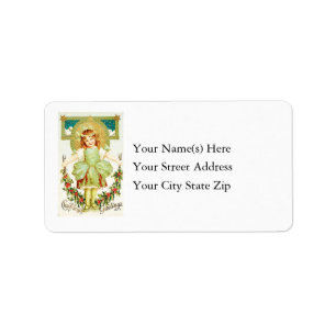 Vintage Christmas Greetings Address Label