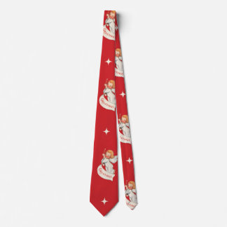 Vintage Christmas Greetings, Angels with Stars Tie