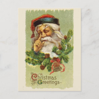 Vintage Christmas Greetings Holiday Postcard