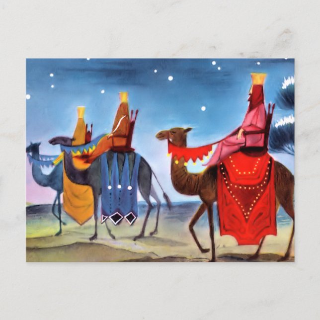 Vintage Christmas Greetings Postcard (Front)