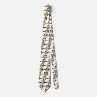 Vintage Christmas, Happy Boy Playing with Toys Tie