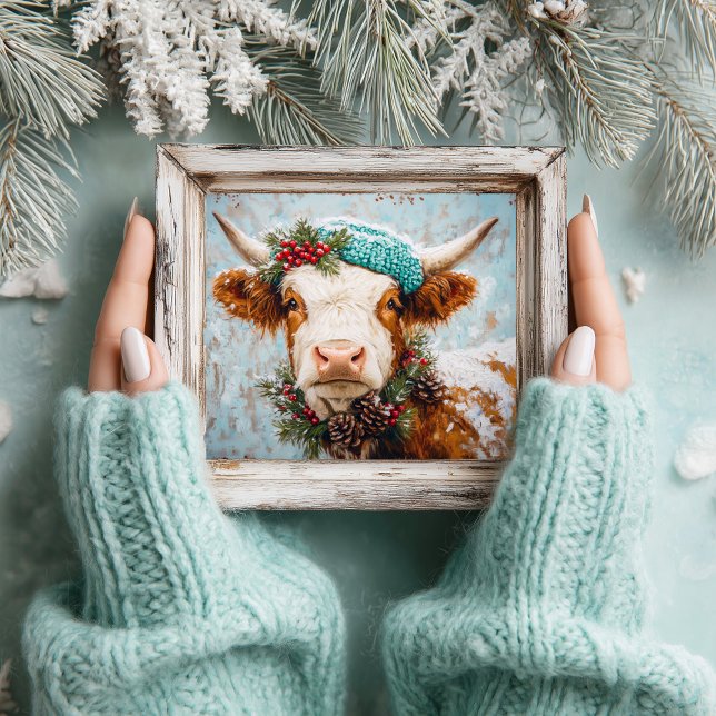 Vintage Christmas Highland Cow Decoupage  Tissue Paper (Creator Uploaded)