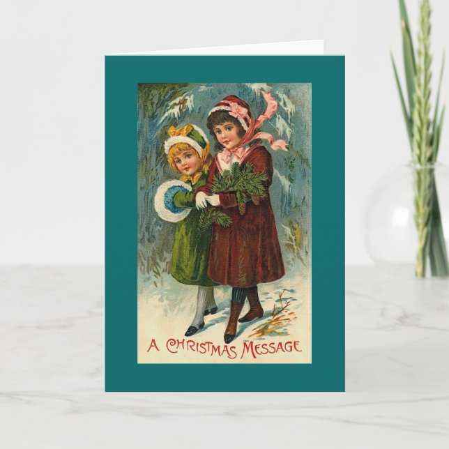 Vintage Christmas Holiday Card (Front)