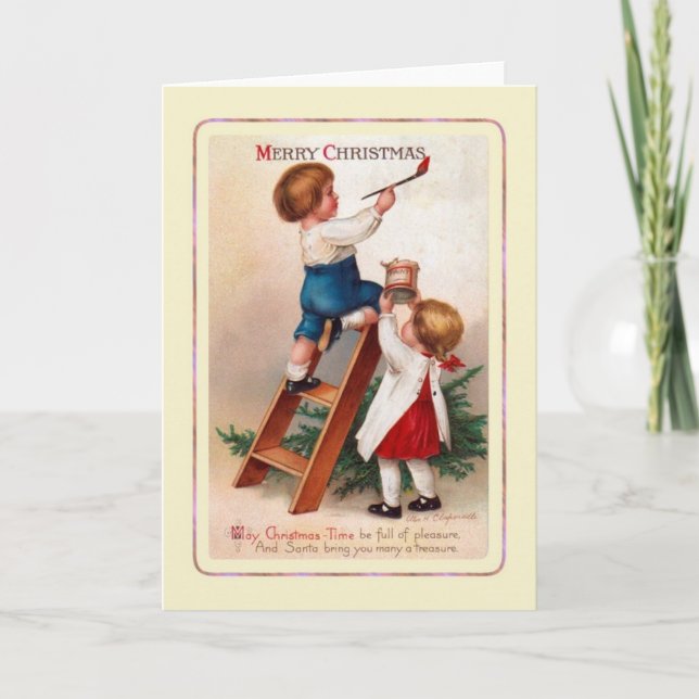 Vintage Christmas Holiday Card (Front)