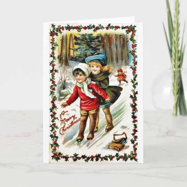 Vintage Christmas Holiday Card (Front)