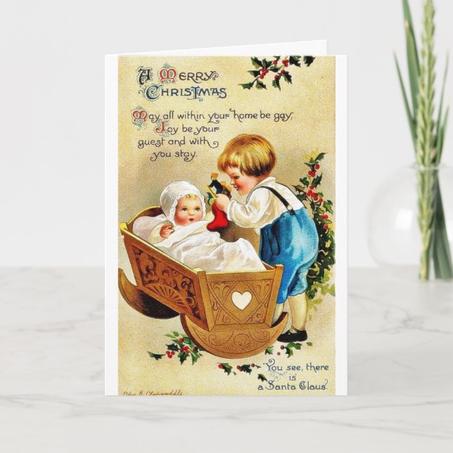 Vintage Christmas Holiday Card (Front)