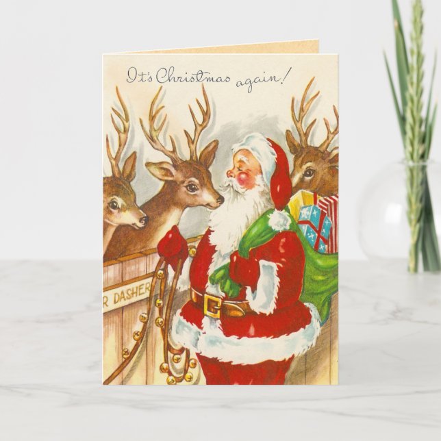 Vintage Christmas Holiday Card (Front)