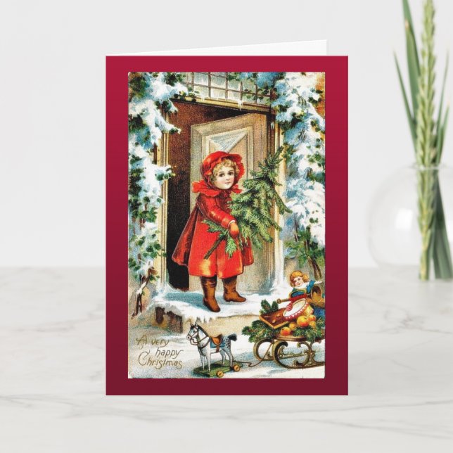 Vintage Christmas Holiday Card (Front)