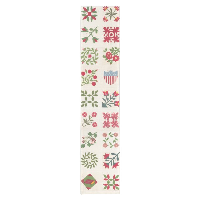 Vintage Christmas Holiday Cute Quit Table Runner (Front)