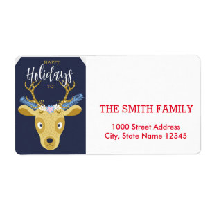 Vintage Christmas Holiday Label