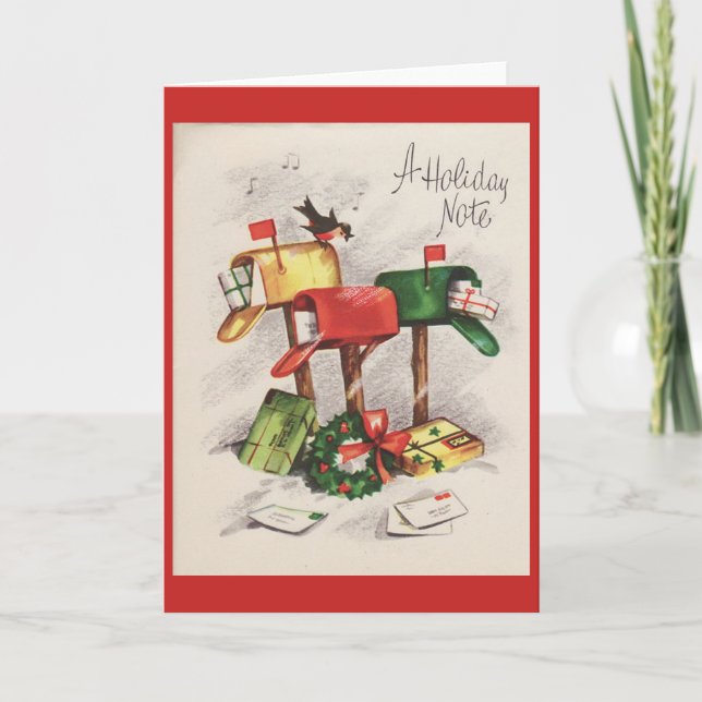 Vintage Christmas - Holiday Note (Blank Inside), (Front)