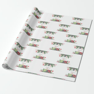 Vintage Christmas Holiday Ornaments Wrapping Paper