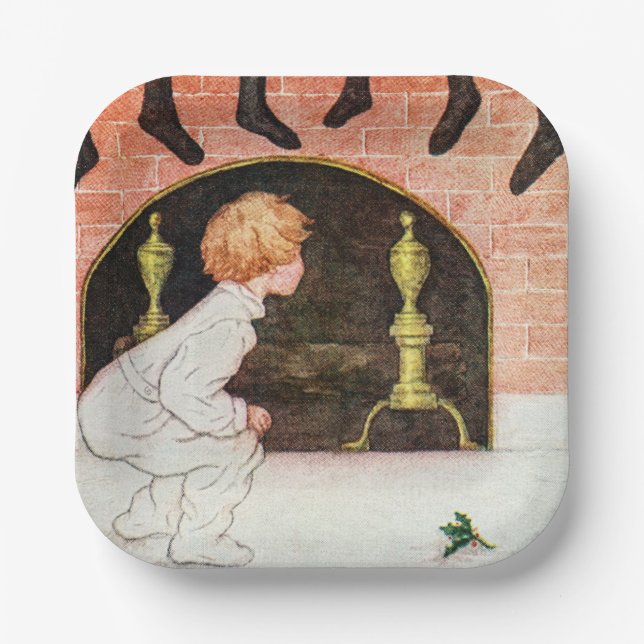 Vintage Christmas Holiday   Paper Plate (Front)