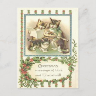 Vintage Christmas Holiday Postcard