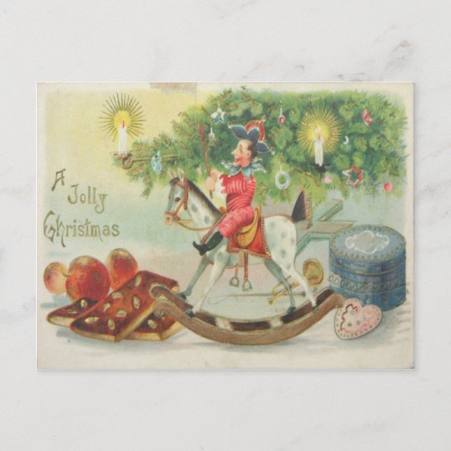 Vintage Christmas Holiday Postcard (Front)