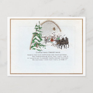 Vintage Christmas Holiday Postcard
