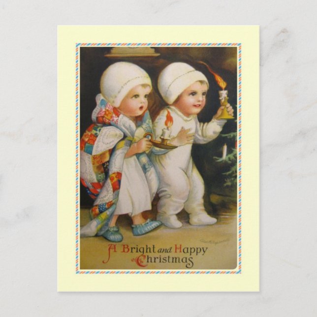 Vintage Christmas Holiday Postcard (Front)