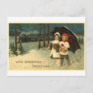 Vintage Christmas Holiday Postcard