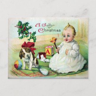 Vintage Christmas Holiday Postcard