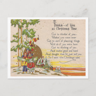 Vintage Christmas Holiday Postcard