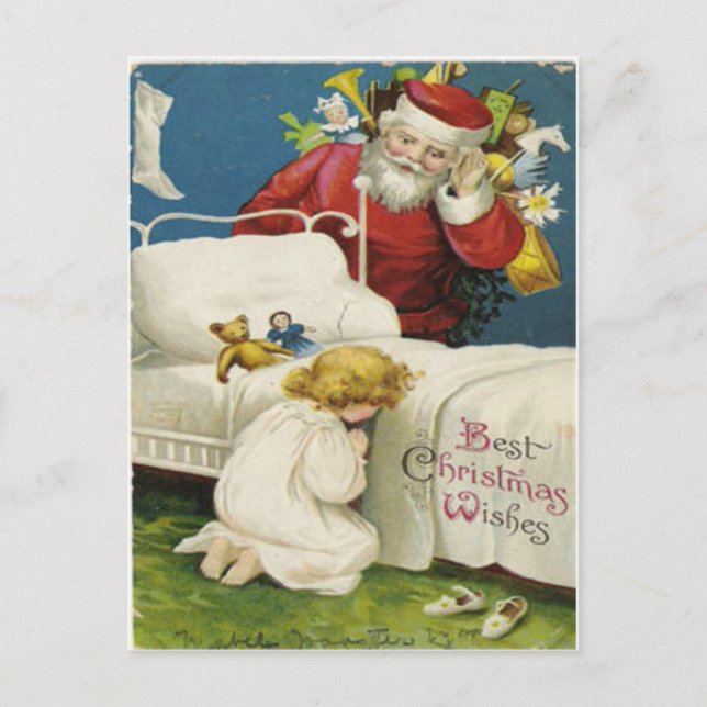 Vintage Christmas Holiday Postcard (Front)