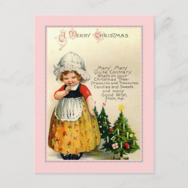 Vintage Christmas Holiday Postcard (Front)