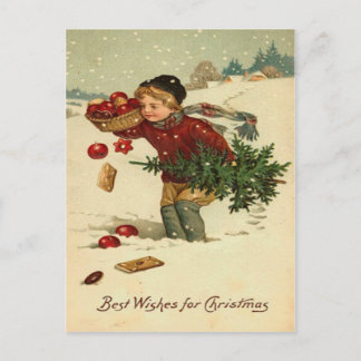 Vintage Christmas Holiday Postcard