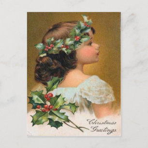Vintage Christmas Holiday Postcard