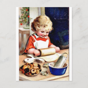 Vintage Christmas Holiday Postcard