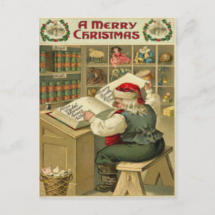 Vintage Christmas Holiday Postcard