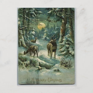 Vintage Christmas Holiday Postcard