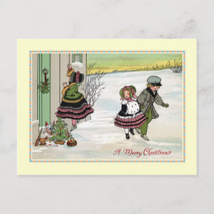 Vintage Christmas Holiday Postcard