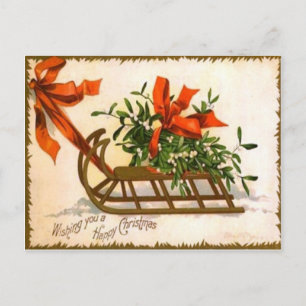Vintage Christmas Holiday Postcard