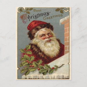 Vintage Christmas Holiday Postcard