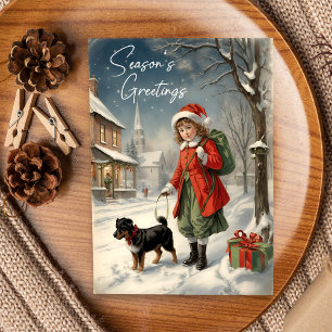 Vintage Christmas Holiday Season Greeting Card