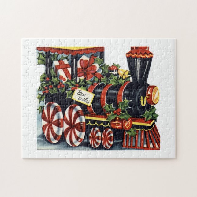 vintage Christmas Holiday train  Jigsaw Puzzle (Horizontal)