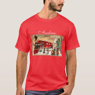 Vintage Christmas Holiday Train T-Shirt