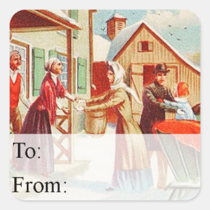 Vintage Christmas Homecoming Gift Tag